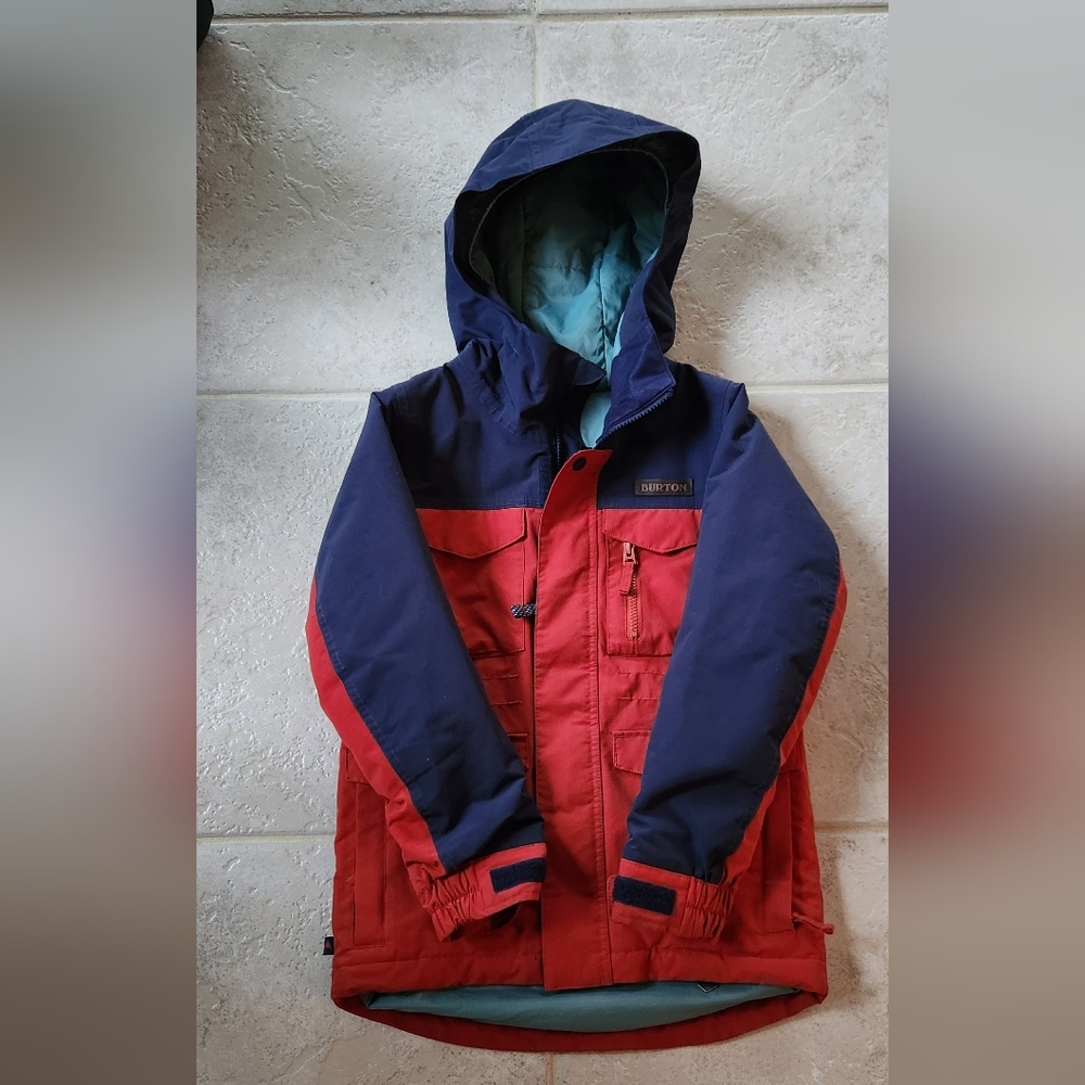 Burton Jacket red and navy xs boys.